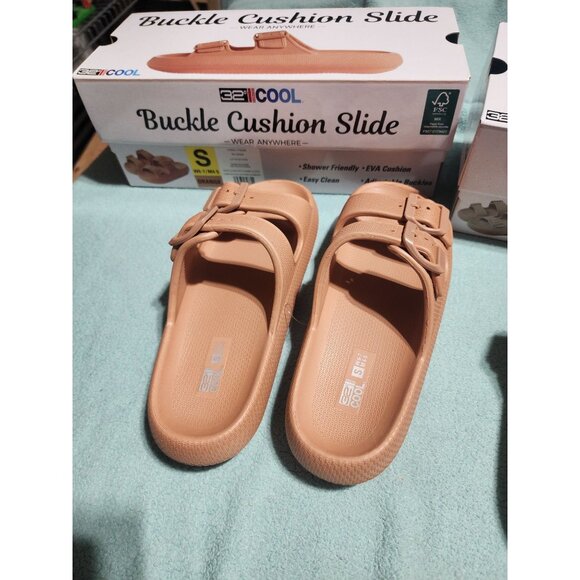 32 Degrees Women's Buckle Cushion Slide Orange S - Picture 1 of 7